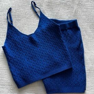 Daisy Royal Blue Knit Fabric